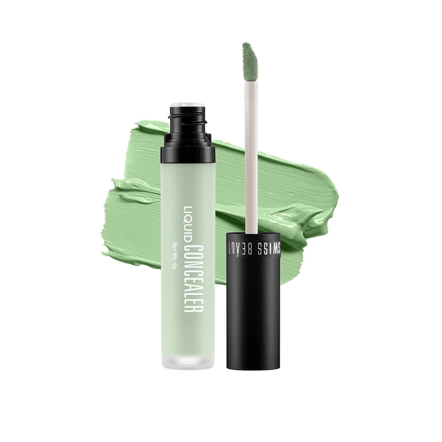Liquid Light Weight Concealer With Full Coverage |Easily Blendable Concealer For Face Makeup With Matte Finish | Shade- Green, 6g