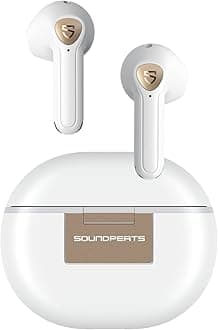SoundPEATS Capsule3 Pro Wireless Earbuds with Hi-Res and LDAC, Bluetooth 5.3 Earphones 43dB Hybrid Active Noise Cancelling, 6 Mics for Calls, 52 Hours of Playtime, Transparency Mode(White)