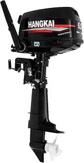 Outboard Motor, 4 Stroke 6.5 hp Heavy Duty Boat Engine Fishing Boat Motor w/CDI System Water Cooling System (4 Stroke 6.5 hp)