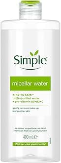 Simple Kind to Skin Micellar Water with Pro-Vitamins B5, B3 and C Soothing Make-Up Remover 400 ml