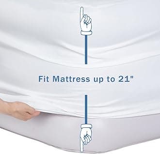 Bedecor Fitted Sheet for Air Mattress Inflate without Disassembly Convenient & Firm Deep up to 21" White -Twin XL