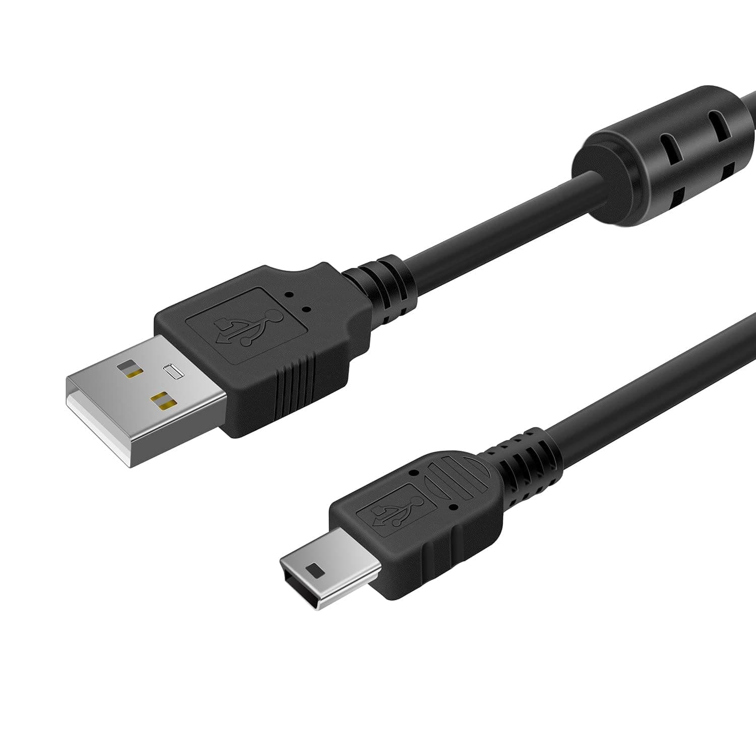 Haoyou (2-Pack) Replacement Canon Mini USB Data Transfer Cable (with Anti-Interference Magnetic Ring) Compatible with Canon PowerShot/EOS/Rebel T7/DSLR/ELPH Cameras and Vixia Camcorders (IFC-400 PCU)