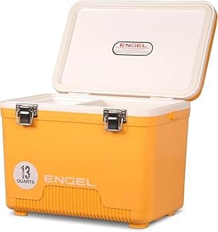 Cooler Box 12.3 L - Leak-Proof, Air Tight, Drybox Cooler for Camping, Fishing, Hiking,Picnic - Mini Ice Boxes Large Enough for 15 Cans, 38 x 25.4 x 28.5 CM Small Cool Box for Drinks and Food
