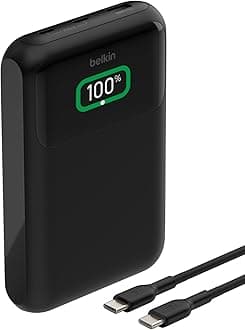 Belkin Mobile Battery 3C Compatible CCC Large Capacity 19680mAh Max 65W PD 3.0 High-Speed Charging Compatible with Laptops, Tablets, iPhone 17, 16~12, Android Smartphones, 3 Devices Simultaneously