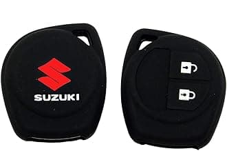 ACUTAS Silicone Car Key Cover for Maruti Suzuki S Presso,Swift,SX4,DZire,Ignis,Alto,Vitara Brezza,Celerio,Ertiga,Ciaz,SCross,Baleno,Ritz 2 Button Key Cover (for Maruti Black)