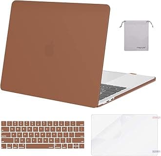 MOSISO Compatible with MacBook Pro 13 inch Case M2 2025, 2024, 2023, 2022-2016 A2338 M1 A2251 A2289 A2159 A1989 A1708 A1706, Plastic Hard Shell&Keyboard Cover&Screen Film&Storage Bag, Caramel Brown