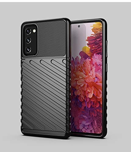 Samsung Galaxy S20 FE 5G case,with HD Screen Protector,M MAIKEZI Soft TPU Slim Fashion Non-Slip Protective Phone Case Cover for Samsung Galaxy S20 FE(Fan Edition) (Black Gray TPU)