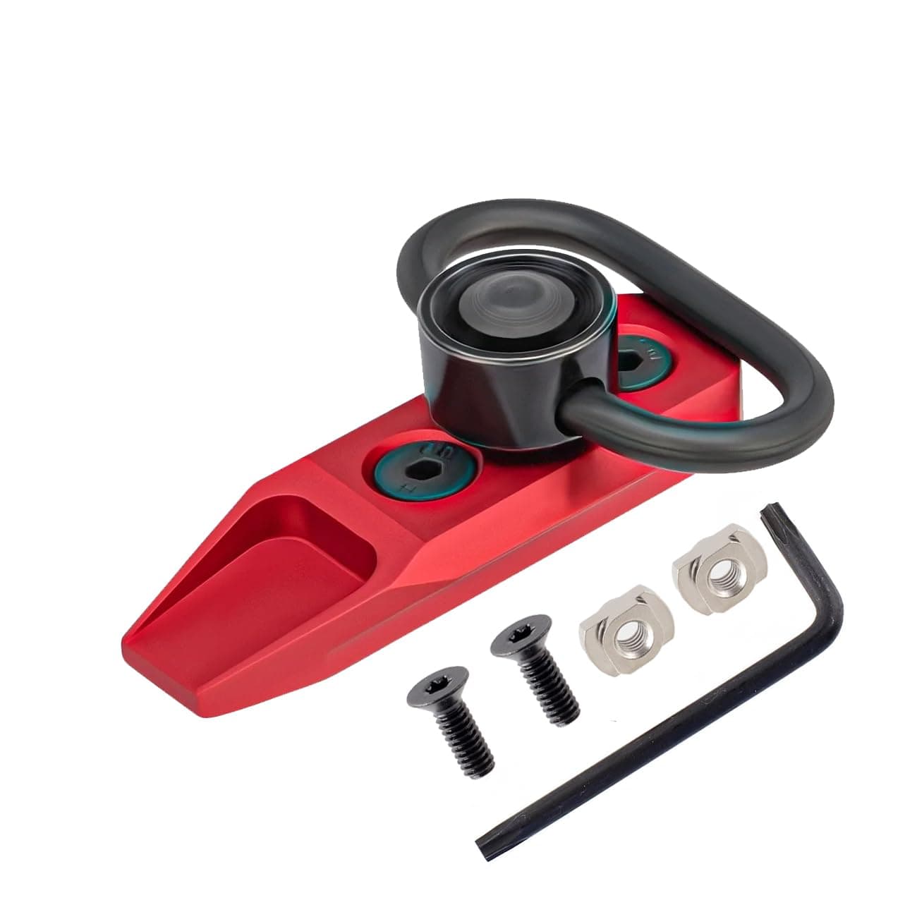 Alloy Red Tactical Modular Direct Attachment Quick Detach QD Sling Swivel Mount Kit-Push Button
