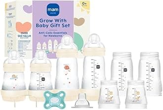 MAM Grow with Baby Gift Set, 15-Piece, 0-4 Months, Unisex