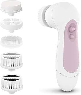 Facial Cleansing Brush, 7 Exfoliating Brush Heads, Deep Cleansing, Gentle Exfoliating, Blackhead Removal, Massaging