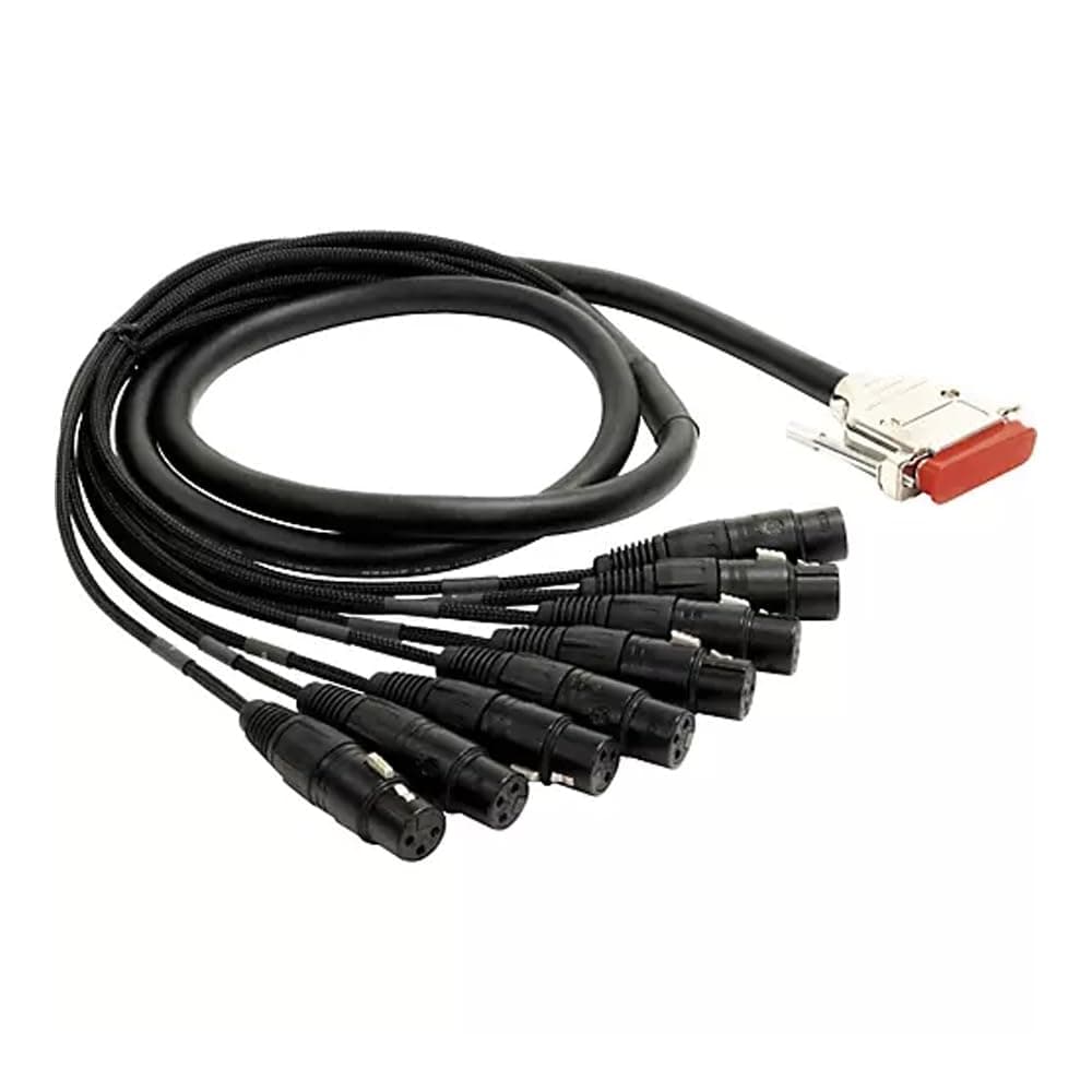 Gold DB25-XLRM 8-channel Analog Interface Cable - 3'