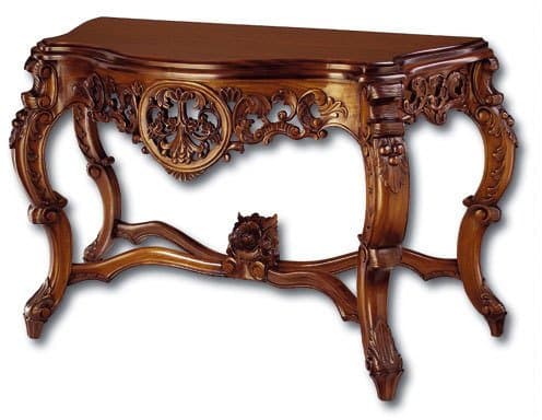 Laurel Crown Rococo Console Table with Grape Details