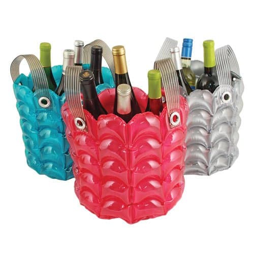 True by True Fabrications Inflatable 4 Bottle Cooler with Handles - Pump Included