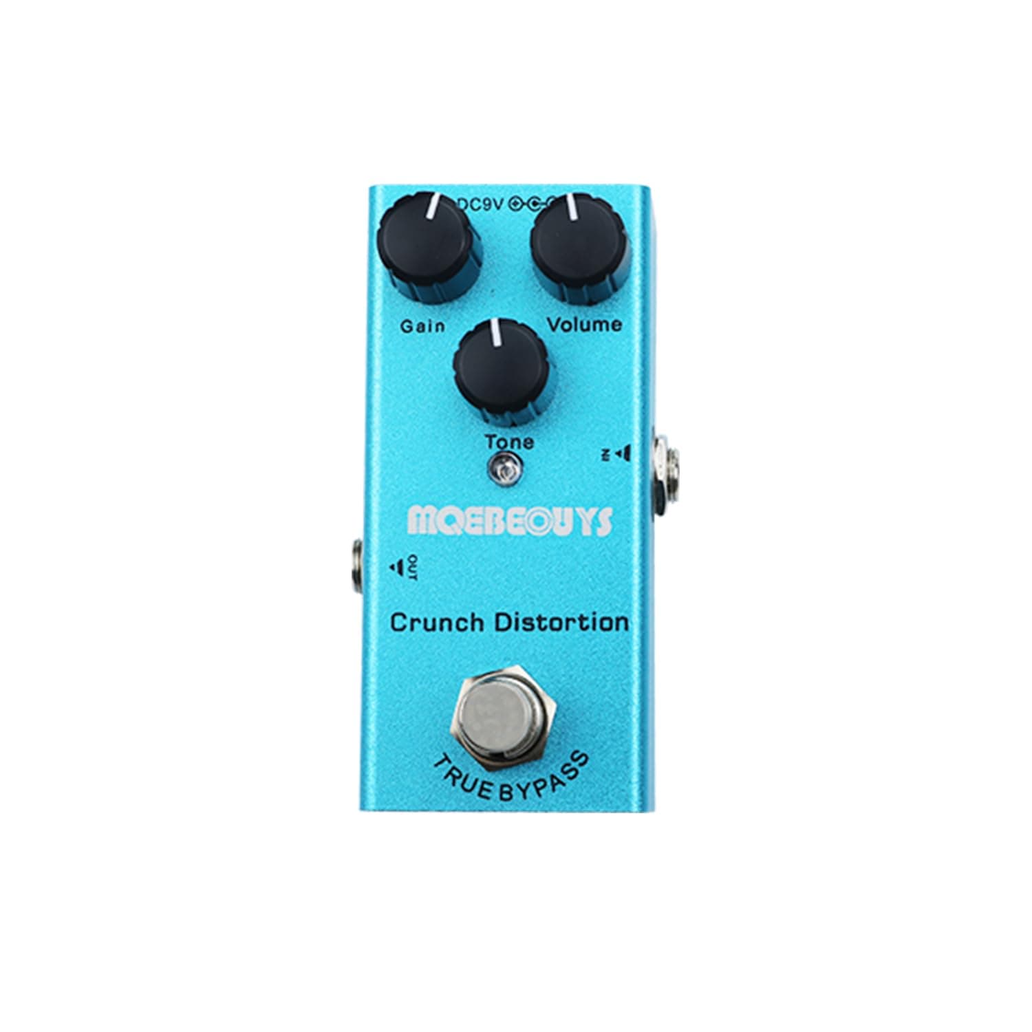 Electric Guitar Effects Pedal Mini Single Type DC 9V True Bypass Equipped with USB5V to 9V boost cable (Crunch Distortion)