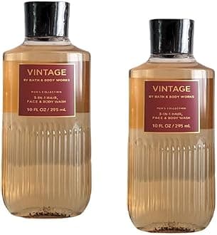 Bath and Body Works For Men 3-in-1 Hair, Face & Body Wash - Value Pack lot of 2 - Full Size (Vintage)