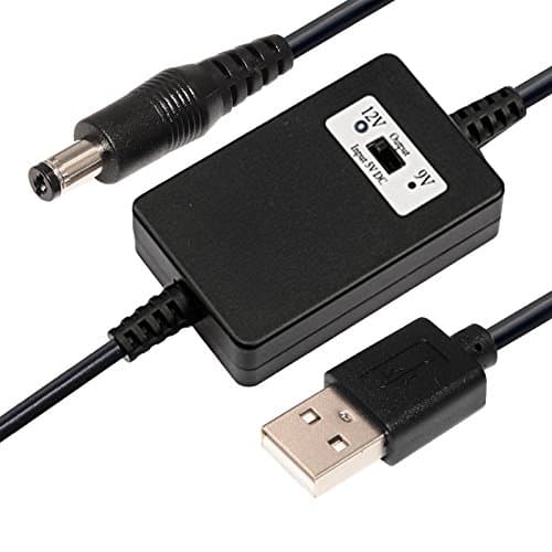 HeavenLights DC 5v to DC 9v or 12v Adjustable Step Up Voltage Converter DC-DC from 5V to 9/12V USB to 5.5 x 2.1mm with Selector Power Switch