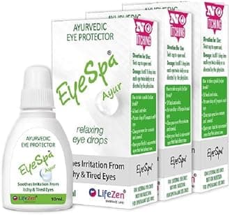 Ayur - Ayurvedic Eye Drop | Relieves Dryness, Redness, Itching, Cooling | daily-use Eye Drop with Triphala, Rose water, Bhringaraj, Honey | 10ML (Pack of 3)