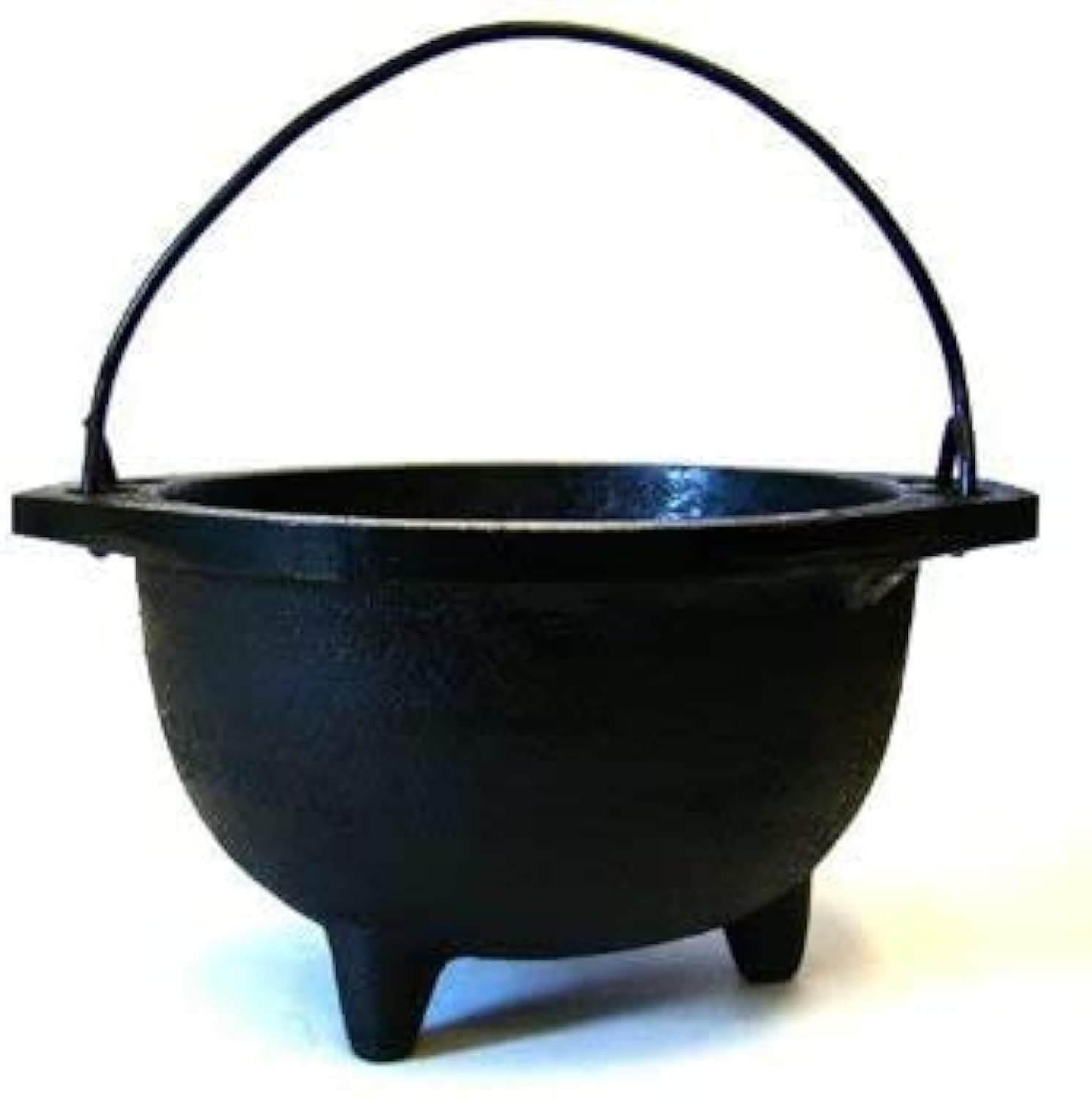 Cast Iron Cauldron w/Handle, Ideal for smudging, Incense Burning, Ritual Purpose, Decoration, Candle Holder, etc. (3" Diameter Handle to Handle, Inside Diameter 2")