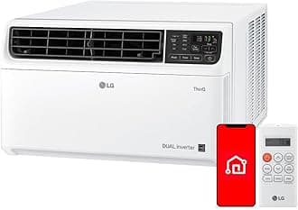 LG 10,000 BTU Smart Window Air Conditioner, 115V, Cools 450 Sq. Ft. for Bedroom, Living Room, Apartment, Dual Inverter, Quiet Operation, Energy Star, works with LG ThinQ, Amazon Alexa and Hey Google
