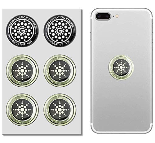 Suitable for Mobile Phones, iPad iPad MacBook, Notebook Computers, Protective Stickers, Shielding Neutralizer Protection (Two Patterns Silver 6pcs)