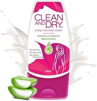 Clean and Dry| Daily Intimate Wash| Hygiene Wash For Women, Vaginal Wash | Prevents Infections | No Itching, Burning, White Discharge | 90ml