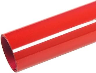 WISDOM Red Glossy Wrap Vinyl, Car & Bike Wrap Sheet Vinyl Car Wrap Sheet Roll Film Sticker Decal Sticker (24" x 480)