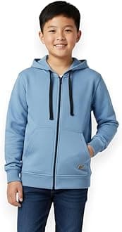 Alan Jones ClothingBoys Regular Fit Zipper Hooded Sweatshirt | Kangaroo Pocket & Drawstring Hood