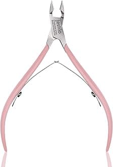 Jestilo Professional Cuticle Nippers Stainless Steel Cuticle Cutters and Remover -Best Nipper Scissors, Nail Care Tool for Manicure and Pedicure (Pink)