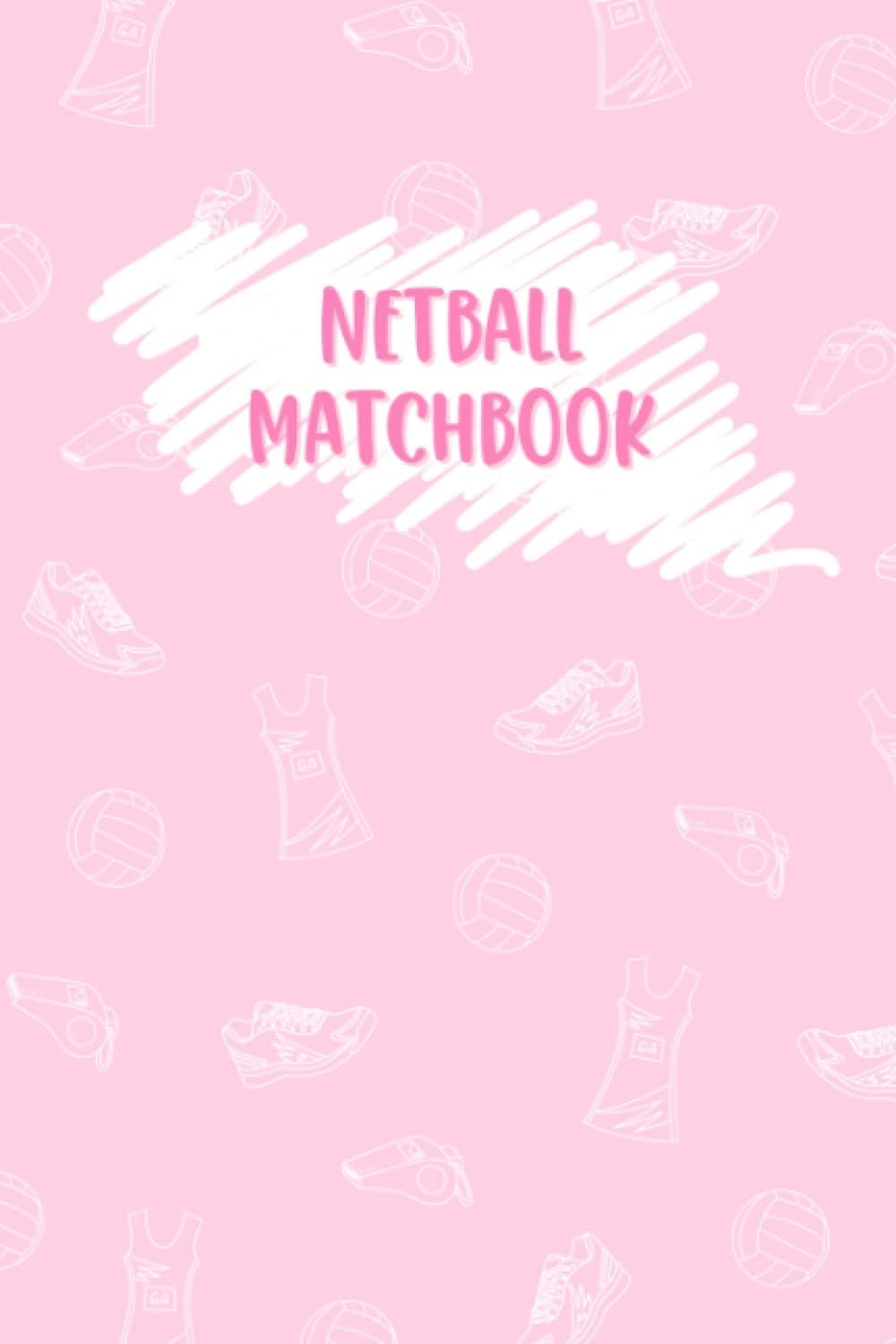 Netball Matchbook, Notebook, Team Planner, Journal, Coaching Playbook, Training - Pastel Rose Team Colours