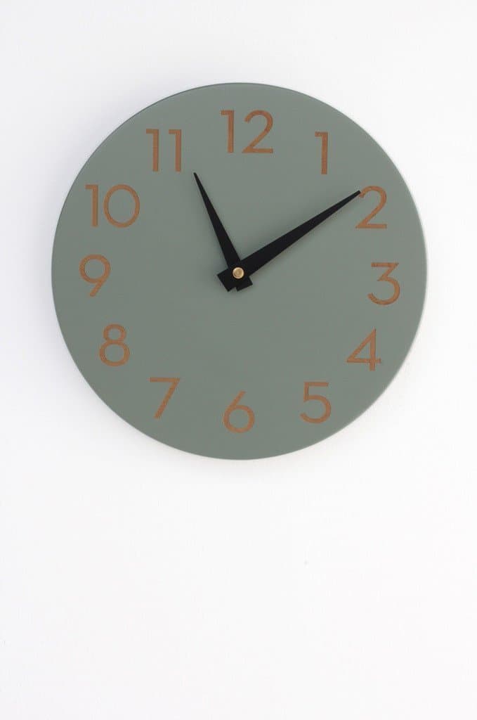 Modern Wall Clock in Ash Grey by Uncommon Handmade