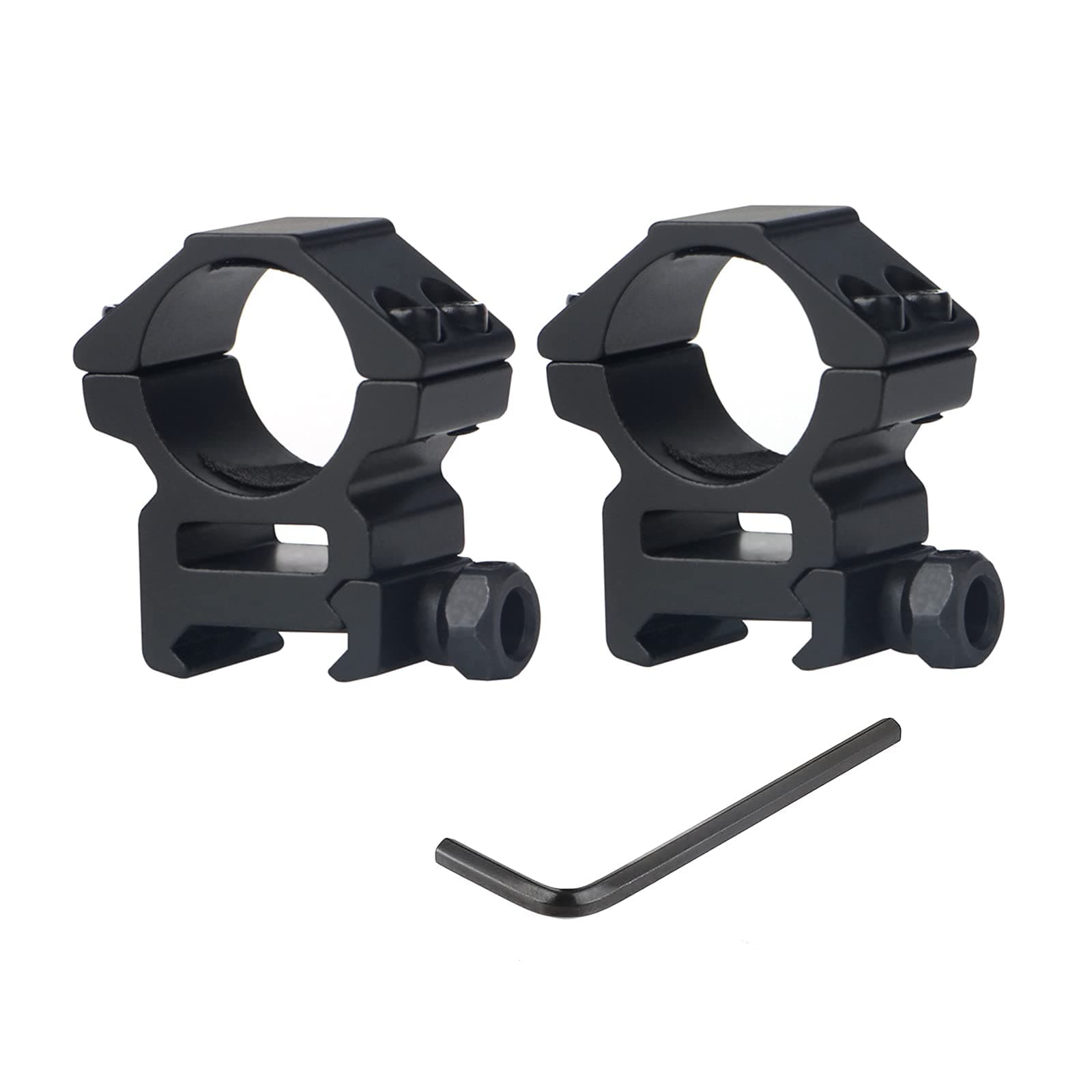 Scope Mount Double Rings 25.4mm 1" Medium Profile See-Thru Scope Rings 20mm Picatinny Weaver Riser Mount