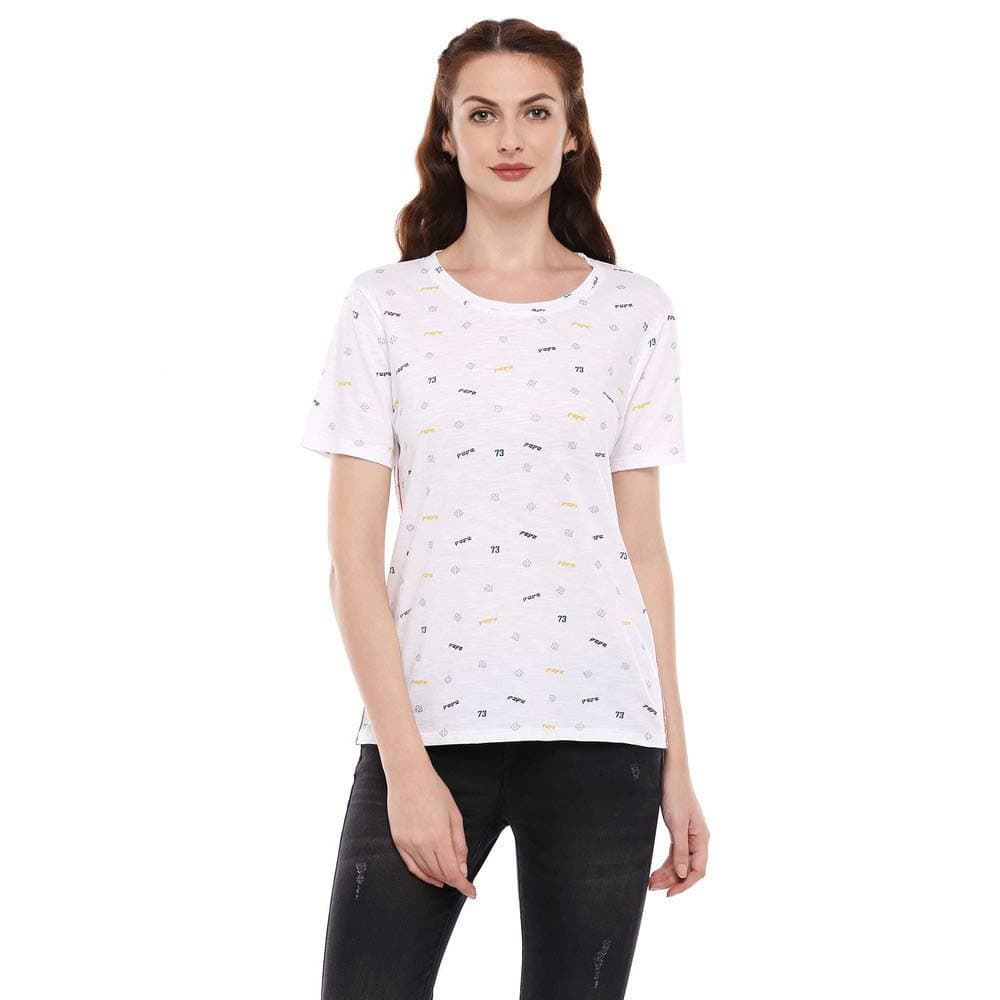 Pepe Womens Round Neck Printed Top