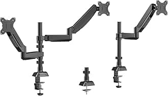 FH FlashHawk Dual Monitor Arm Mount for 17 to 27" Monitors, Dual Single Monitor Support, Full Motion Tilt, Swivel Computer Monitor Stand, ستاند شاشة