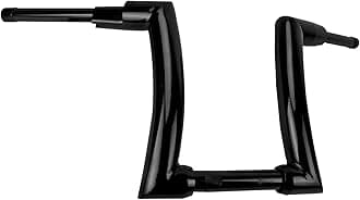 Ape Hanger Handlebar 2 inch Z Handle Bar 12 inch Rise Fit for Harley Sportster 883 1200 XL Softail FLST FXST Dyna Road King Road Glide Street Glide Electra Glide Black