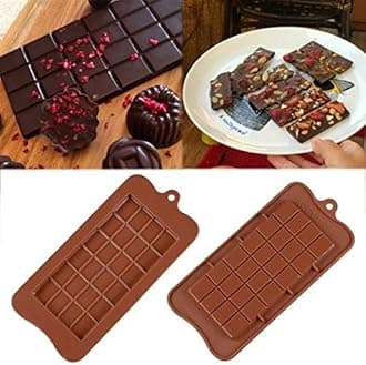 Chitranshi Silicon Dairy Milk Chocolate Bakeware Mould of 24-Cavity Silicone Molds for Baking, Mould for Homemade Caramel,Hard Candy,Chocolate,Keto Fat Bombs,Gummy- Pack of 2