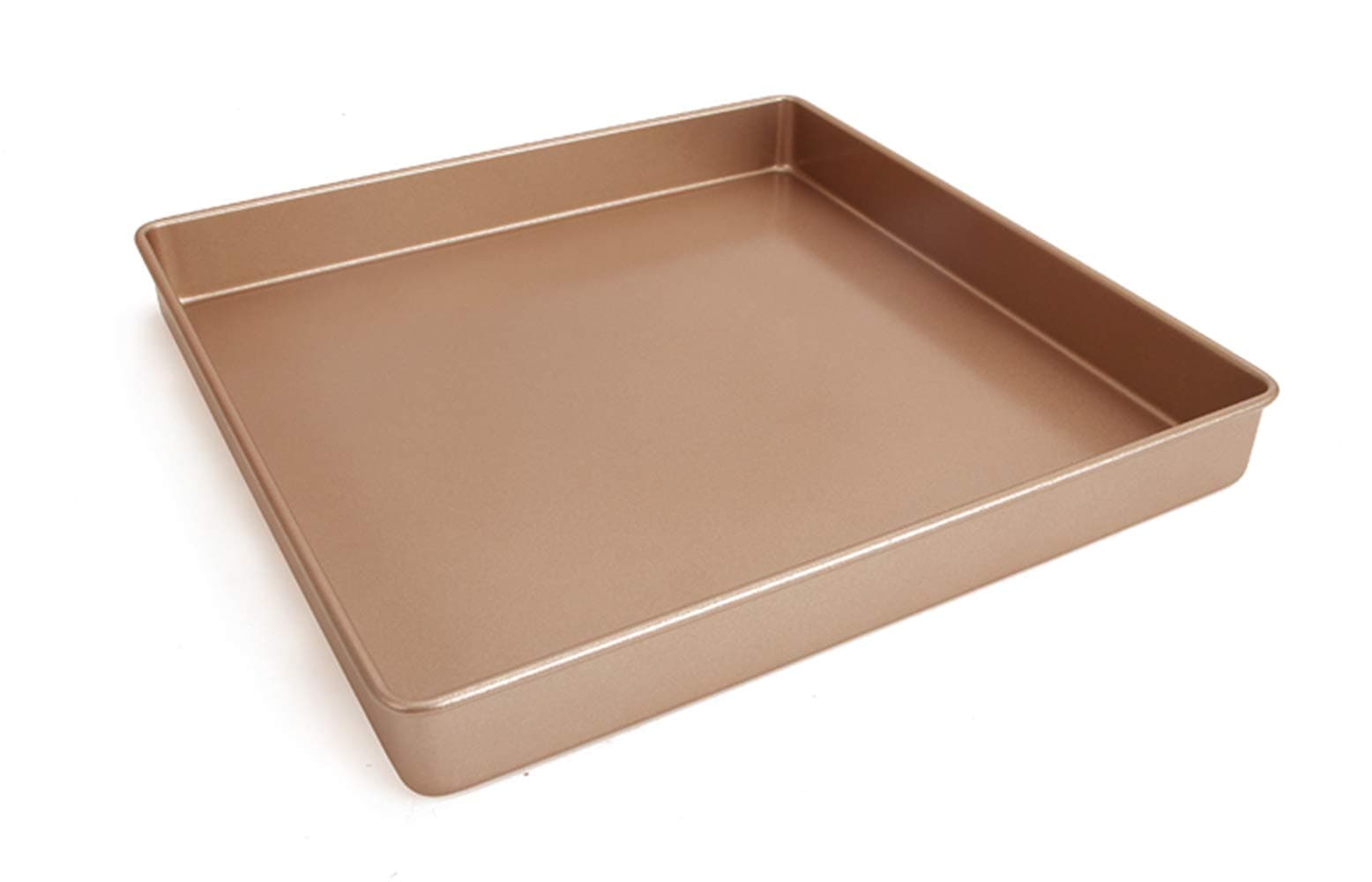 Square cake pan 9 inch baking sheet cake pan carbon steel non stick gold bakeware