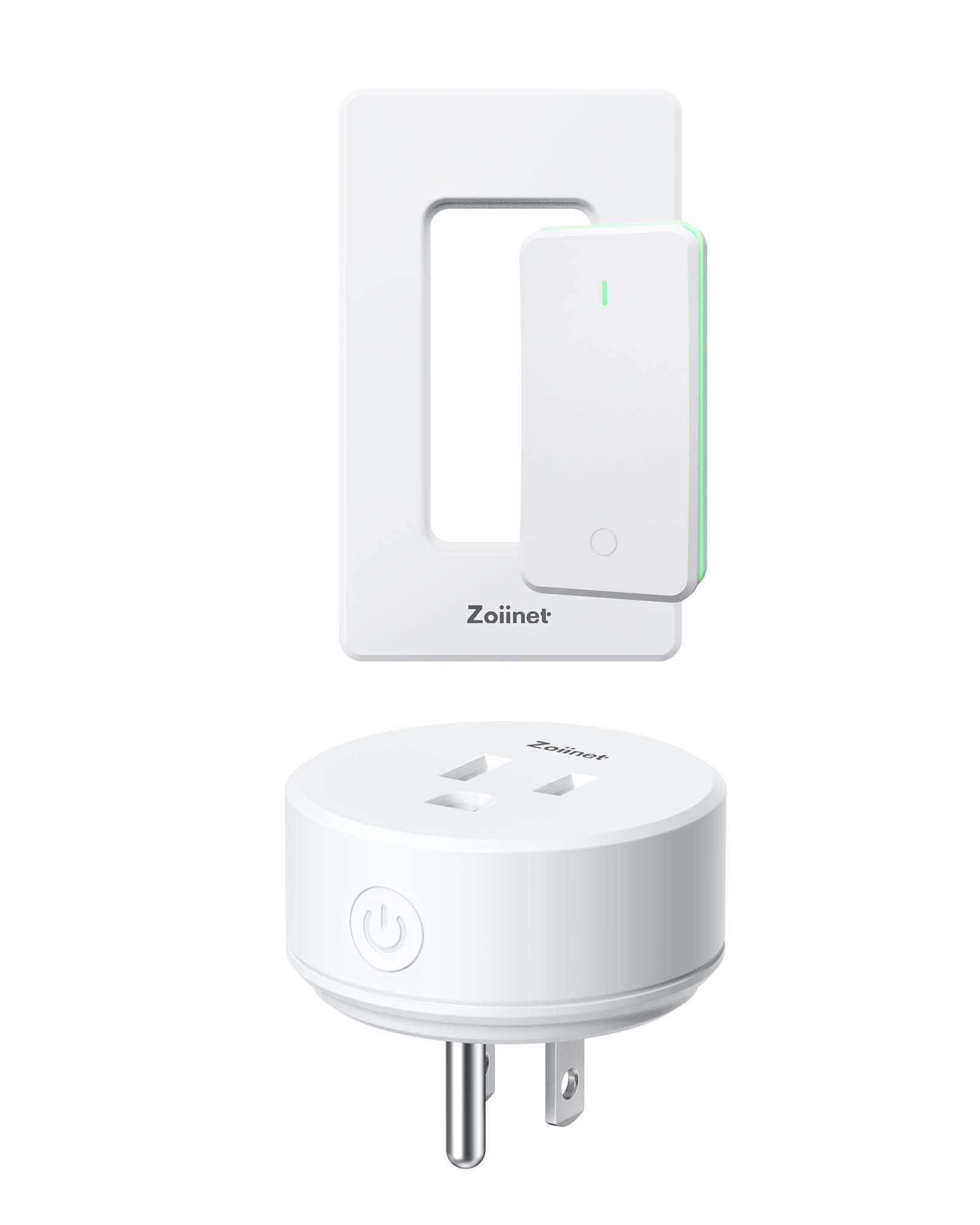 - Zoiinet Remote Control Outlet Plug Switch, Buckle Design & Removable Wireless Light Switch, No Wiring Needed, 300 ft, 15A/1500W, Programmable, for Household Appliances