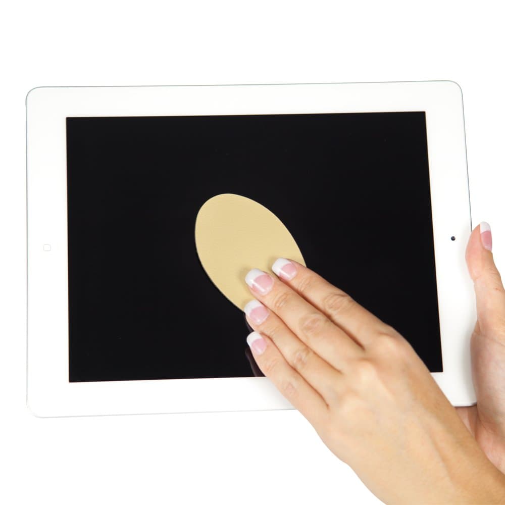 Microfiber Screen Cleaning Cloth – Gwee Leaf™Beige, 4 Pack Magnetically Attaches to Computer or Tablet Quick Access Screen Cleaner Wipe - Safely Cleans and Protects Any Camera Lens, Phone, Tablet, Laptop, Monitor Glasses or Touchscreen From Dirt & Scratches; DISCOUNT CODES AVAILABLE, See Special Offers Below