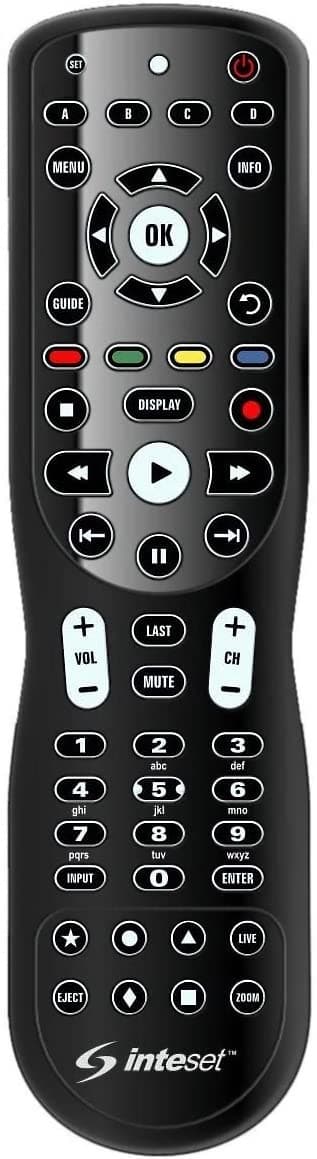 4 in 1 Universal Backlit IR Learning Remote for use with Apple TV, Xbox, Roku, Kodi, Nvidia Shield, Most Streamers & Other A/V Devices
