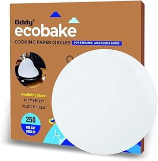 Oddy Ecobake Baking Paper Circles | 250 Pre-Cut Rounds, 6 inches Circle| Ideal for Baking Cakes, Pastries & Cheesecakes | Best Suitable for Airfryer, Microwave, Oven & Steamer