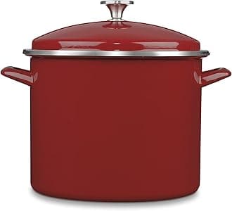 12QT STOCKPOT W/COVER RED