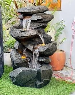 Sepborn Water Fountain Outdoor Big Size Garden Decorative Stone Water Fountain, 101 cm Height