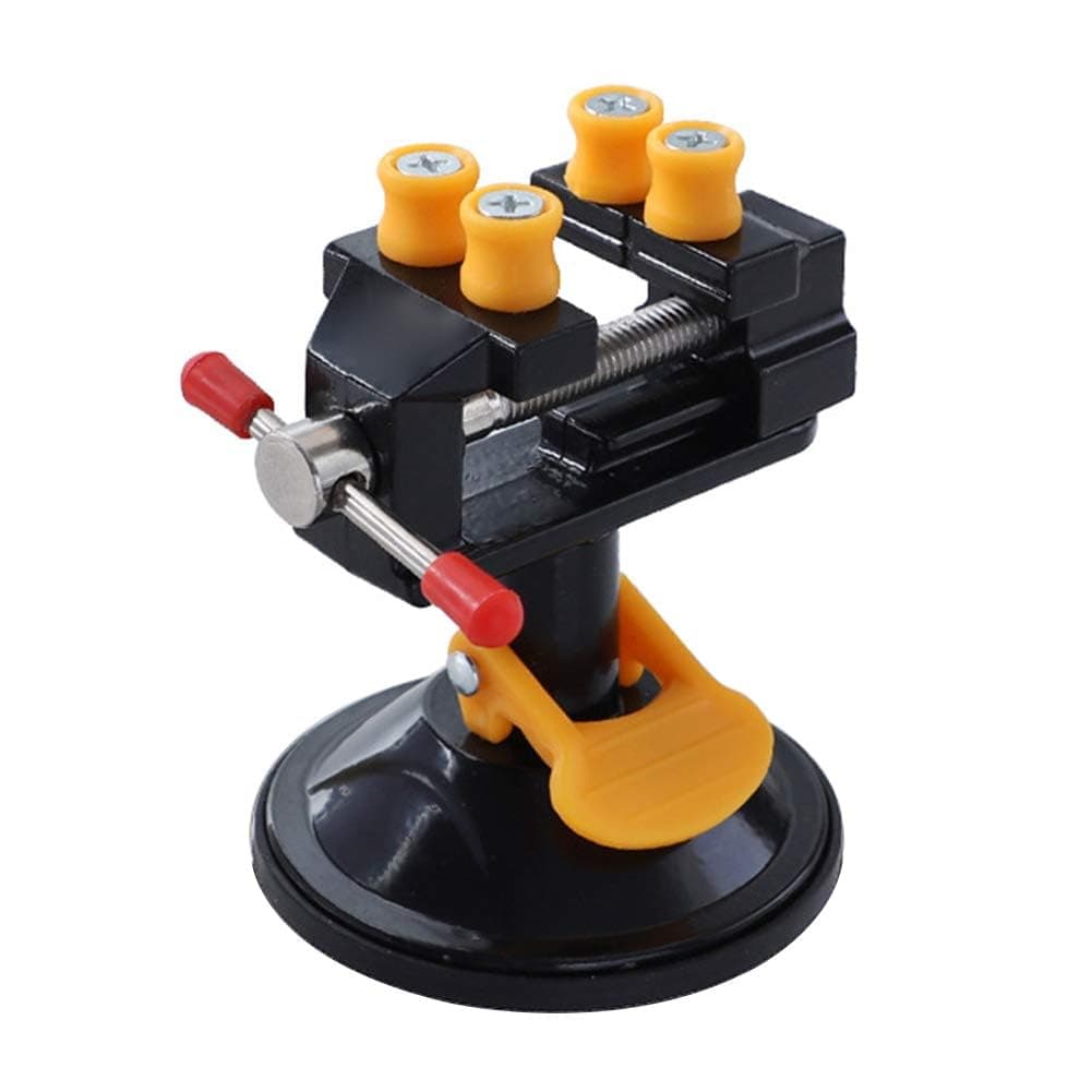 Universal Mini Suction Vise Clamp 360 Degrees Drill Press Vise Table Bench Vice with Suction Base for DIY Hobby Jewelry Watch Repairing Nuclear Sculpture Craft Carving Clip On Tool