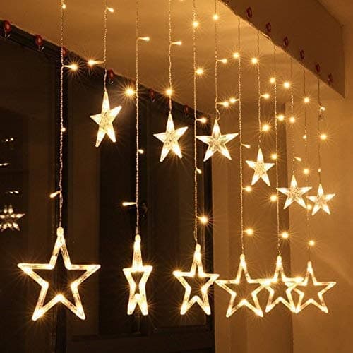 12 LED Star String Light Warm White 138 LEDs, 3 Mtr Decorative Lights for Decoration Christmas, Wedding, Party, Home & Patio Decorative Lighting for Living Room, Parties, Weddings