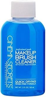 Cinema Secrets Original Blue Vanilla Makeup Brush Cleaner Solution - Professional Cleanser for Makeup Brushes - Quick-Drying, Rinse-Free Formula - Removes Stubborn Waterproof Make Up