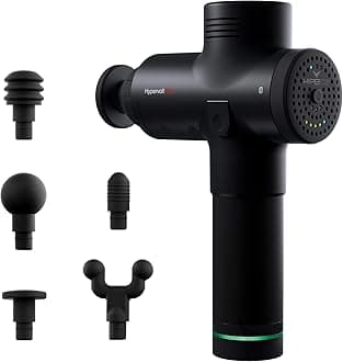 Hyperice Hypervolt Plus, Featuring Quiet Glide Technology - Handheld Percussion Massage Gun | 3 Speeds, 5 Interchangeable Heads | Helps Relieve Sore Muscles and Stiffness (Hypervolt Plus w/Bluetooth)