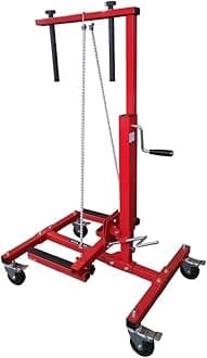 LAUCO Car Door Installer and Remover Jack Lift Hoist, Heavy Duty Car Door Jack, Floor Jack, Trolley Service Lift Floor Jack with 4 Steel Swivel Castors Hoist Jack Stand Dolly Red- [7756]
