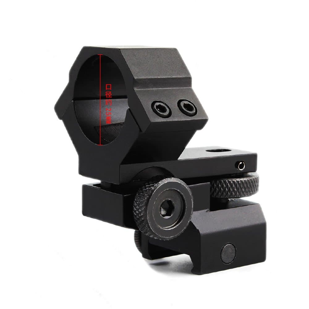 Windage Elevation Adjustable Low Profile Scope Flashlight Laser Ring Mount, 1 Inch Barrel Clamp Adapter with 20mm Mount for Rifle Scope Torch Optics