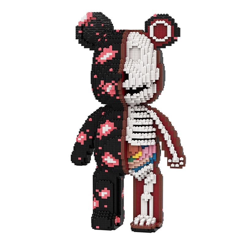 DAHONPA Animal Graffiti Skeleton Bear Micro Building Blocks Set（7220PCS）, Gift for Adults and Kids