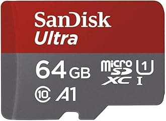 Ultra 64 GB microSDXC Memory Card + SD Adapter with A1 App Performance Up to 100 MB/s, Class 10, U1